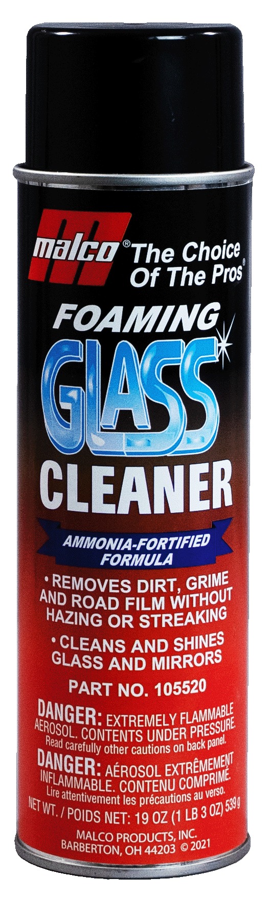 Malco Automotive Foaming Glass Cleaner – Aerosol