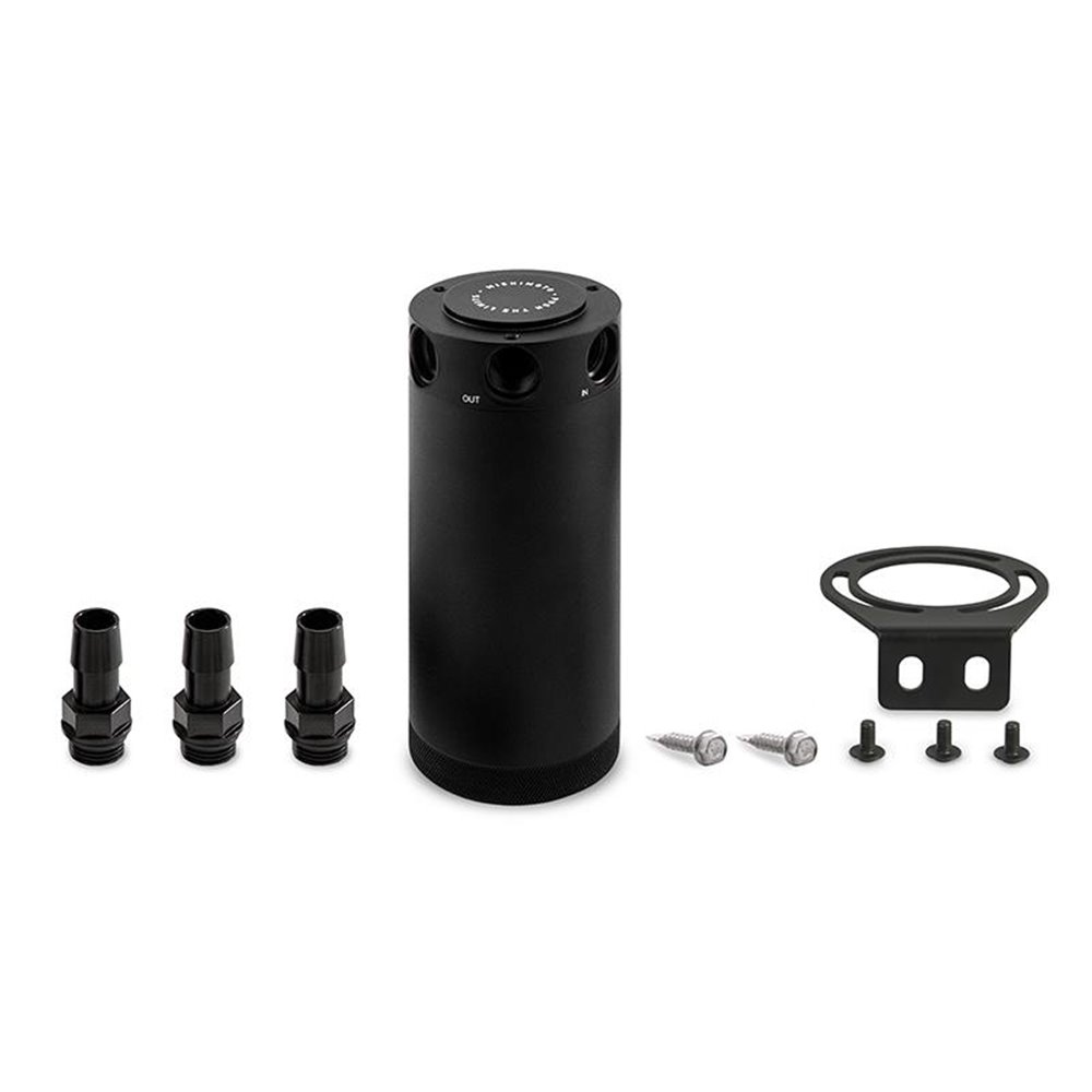 Mishimoto 3-Port Universal XL Baffled Catch Can, Black