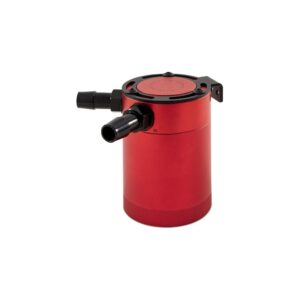 Mishimoto Compact Baffled Oil Catch Can, 2-Puertos, Rojo