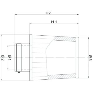 BMC Filters Filtro de aire cónico poliuretano REF FBSA65-130