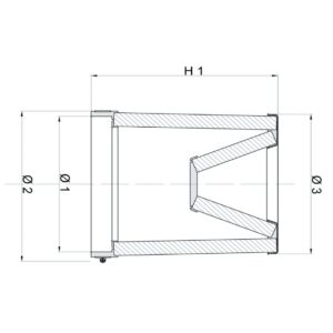 BMC Filters Filtro de aire cónico plástico TWIN REF FBTW130-140P