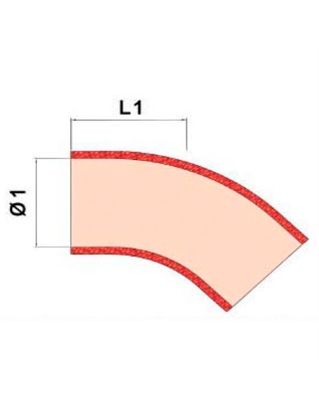 BMC Filters Codo silicona 135º 65mm
