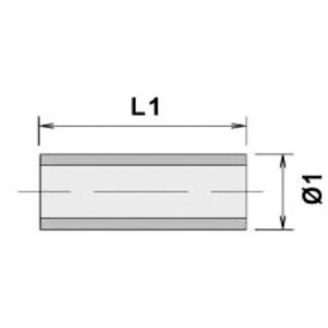 BMC Filters Conector roscado de aluminio con pin para soporte 70mm