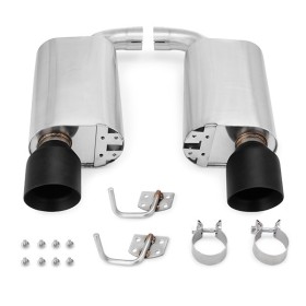 Mishimoto Silenciosos finales Ford Mustang GT 2015+, colas en negro