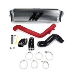 Mishimoto Honda Civic Type R Performance Intercooler Kit, 2017+, Intercooler Plata, Tubería roja