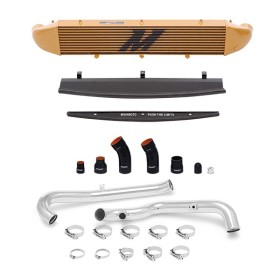 Mishimoto Kit intercooler Ford Fiesta ST Performance, 2014+ , Oro, Manguitos Negros, tuberías pulidas