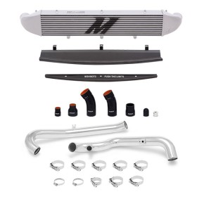 Mishimoto Kit intercooler Ford Fiesta ST Performance, 2014+ , Plata, Manguitos Negros, tuberías Plata