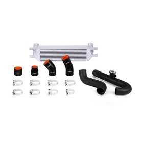 Mishimoto Kit Intercooler Ford Mustang EcoBoost, 2015+ Plata, Tubos Negros