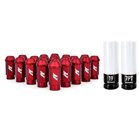 Mishimoto Aluminum Locking Lug Nuts M12x1.25, 20pc Set, Red