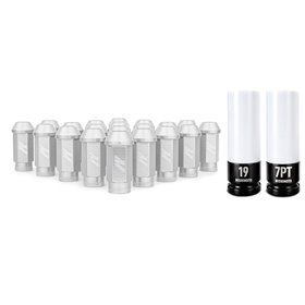 Mishimoto Aluminum Locking Lug Nuts M12x1.25, 20pc Set, Silver