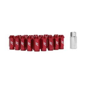 Mishimoto Tuercas aluminio para llantas, M12 x 1,5, Rojo