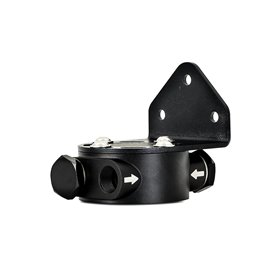 Mishimoto Remote Oil Filter Head, M20x1.5 Thread, Black