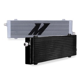Mishimoto Universal Cross Flow Bar & Plate Oil Cooler, Largo, Plata