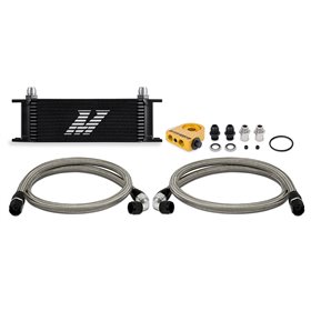Mishimoto Universal Thermostatic Oil Cooler Kit, 13-Row, Black