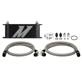 Mishimoto Universal Oil Cooler Kit, 16-Row, Black