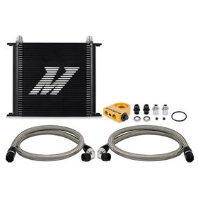 Mishimoto Universal Thermostatic Oil Cooler Kit, 34-Row, Black