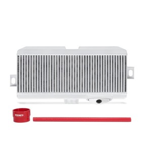 Mishimoto Kit superior Intercooler para Subaru WRX STI 2008-2014, Plata, mangueras Rojo