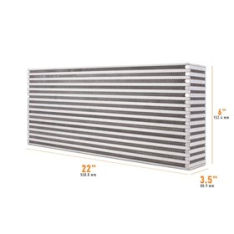 Mishimoto Universal Air-to-Air Race Intercooler Core, 22.00″ x 6.00″ x 3.50″