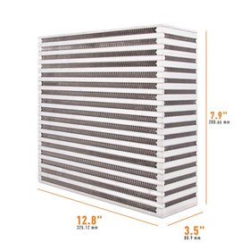 Mishimoto Universal Air-to-Air Race Intercooler Core, 12.80″ x 7.90″ x 3.50″