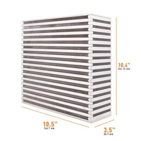 Mishimoto Universal Air-to-Air Race Intercooler Core, 10.50″ x 10.40″ x 3.50″