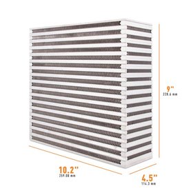 Mishimoto Universal Air-to-Air Race Intercooler Core, 10.20″ x 9.00″ x 4.50″