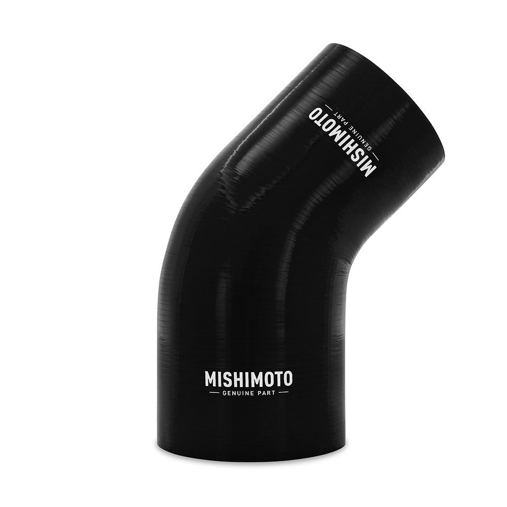 Mishimoto Silicone Reducer Coupler, 45 Degree, 3.5†to 4â€, Black