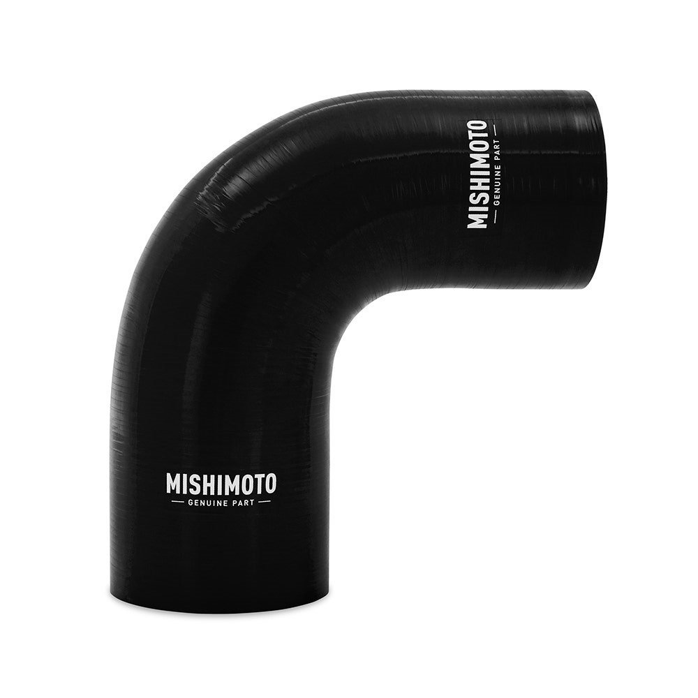 Mishimoto Silicone Reducer Coupler, 90 Degree, 2â€ to 2.25â€, Black
