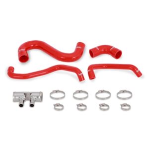 Mishimoto Kit manguitería silicona radiador inferior Ford Mustang GT 2015+, Rojo